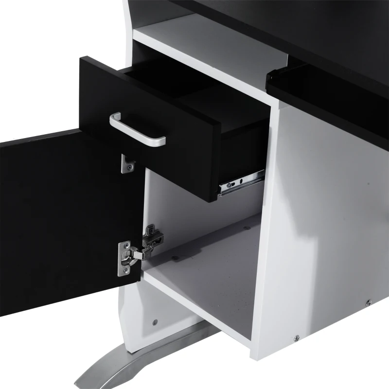 HOMCOM Mesa de Ordenador PC Despacho Escritorio 100x52x75cm Oficina Mobiliario Madera