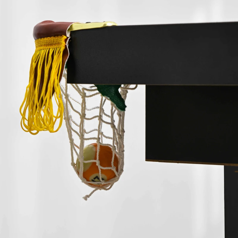 SPORTNOW 2-in-1 Pooltafel, Tafeltennistafel, met accessoires, 140x63x80cm, Blauw/Groen
