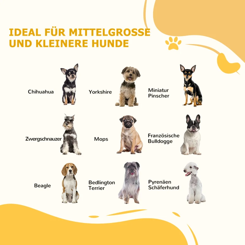 PawHut Hondenhekje, Vouwbaar, Aanpasbare Vorm, voor Honden tot 20 kg, 154 x 80 x 30 cm, Wit