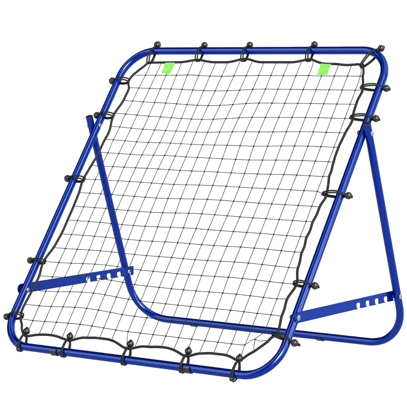 HOMCOM Adjustable Rebounder Net Kickback Target Goal for Teens Adults Training, Blue