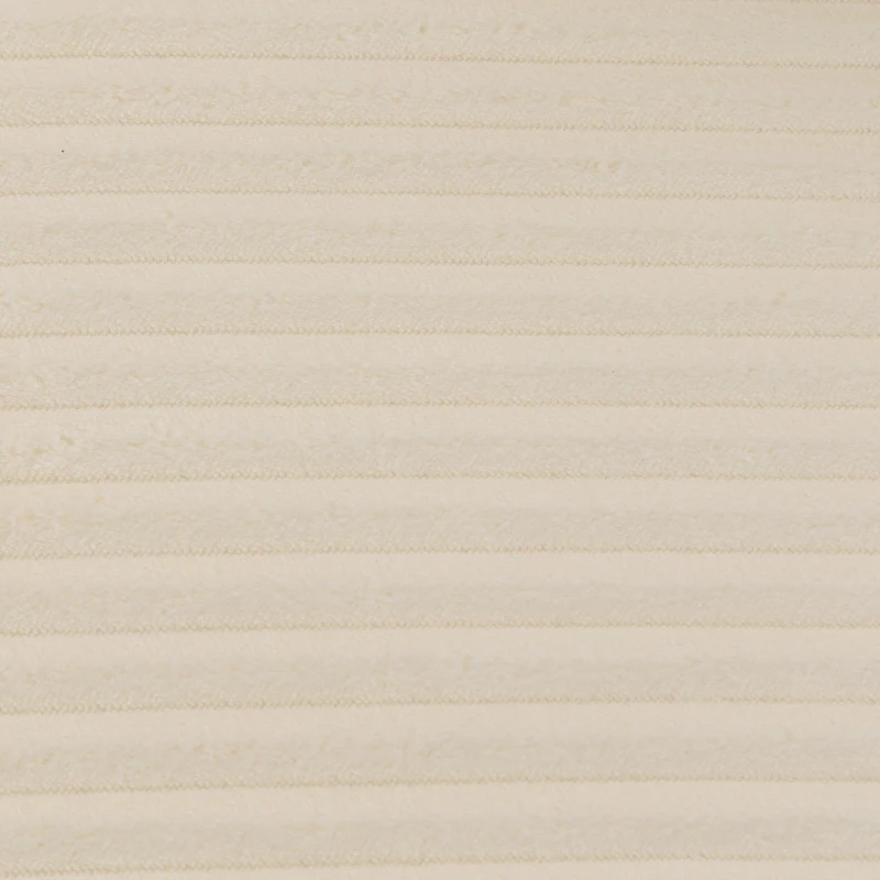 HOMCOM Sofá 3 Lugares Curvo Veludo Cotelê 245 cm Sofá de Sala Assento Profundo 2 Almofadas Compactado sem Montagem Creme