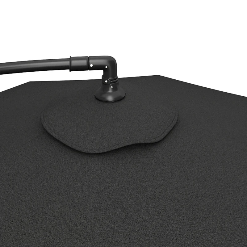 Outsunny 3m Overhanging Cantilever Parasol, with Cross Base - Black