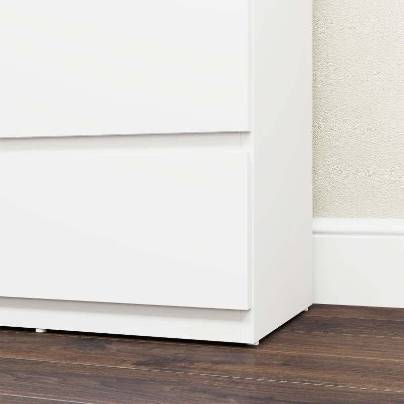 HOMCOM Ladekast Sideboard met 5 Laden, 55 cm x 34 cm x 100 cm, Wit