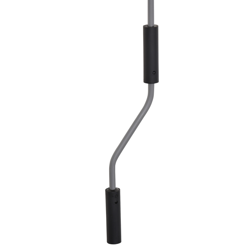 Verticale luifel aluminium balkonluifel met handslinger crèmewit 120 x 200 cm