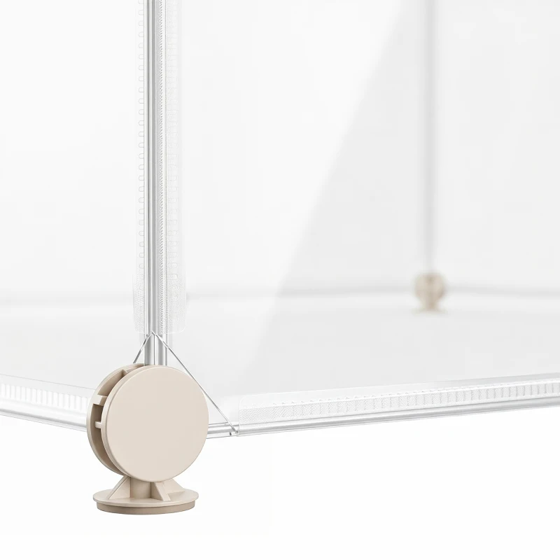 PawHut Box doe-het-zelf puppy-box kleine huisdieren loopbox 12 panelen wit(m-13)