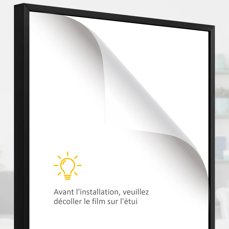 HOMCOM Frame box T-frame cadre pour maillot en aluminium et acrylique protection UV, 60 x 80 cm