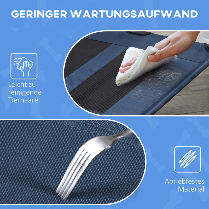 PawHut Hondenbed Metaal Oxford Stof Donkerblauw + Zwart