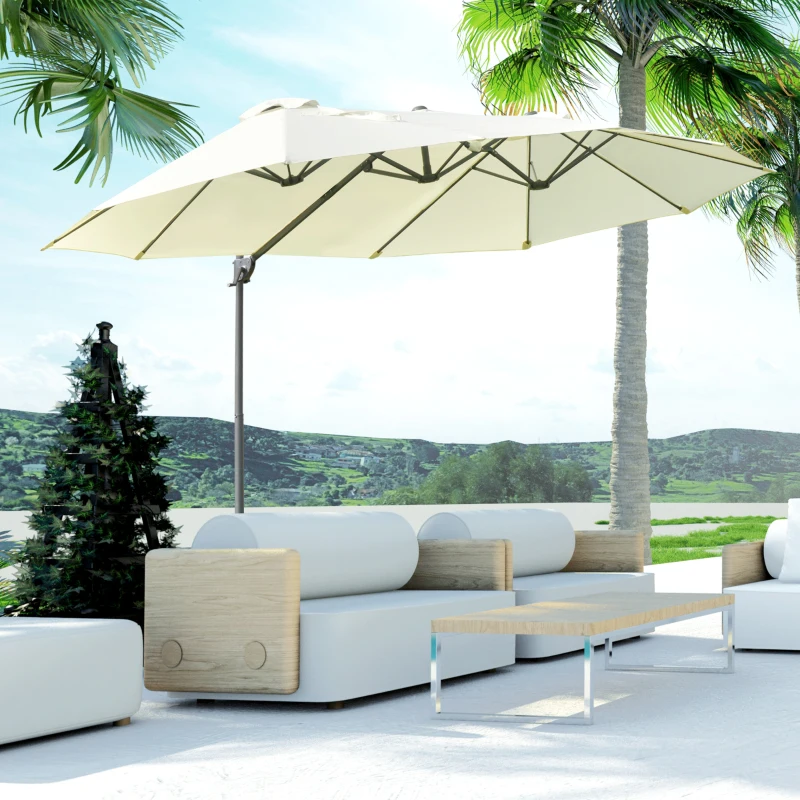 Outsunny parasol met slinger 270 cm x 440 cm x 250 cm