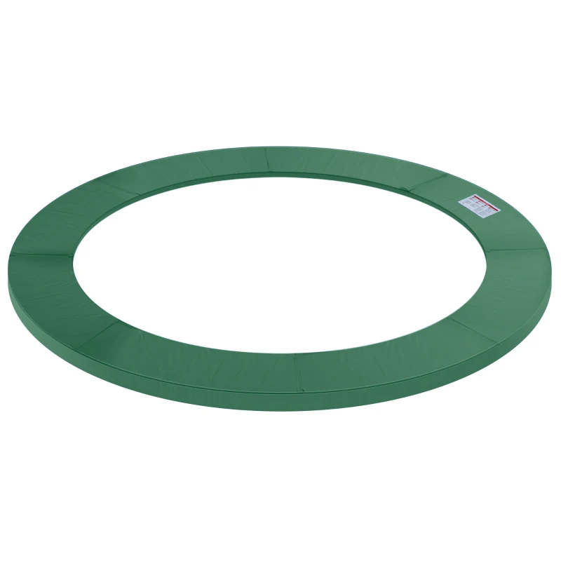 HOMCOM Cubierta de Protección Acolchada Borde de Seguridad para Trampolines Cama Elástica con Diámetro Ø305 cm Sin Agujeros para Poste Verde