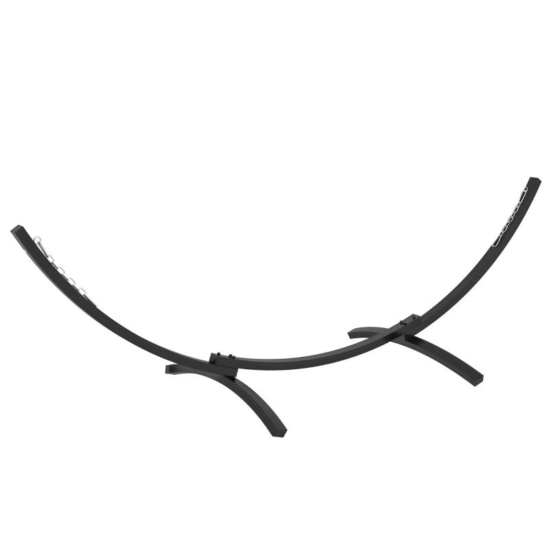 Outsunny Support Pied de hamac Structure Robuste métal époxy, longueur 360 cm pour hamacs de 270 à 330 cm, gris