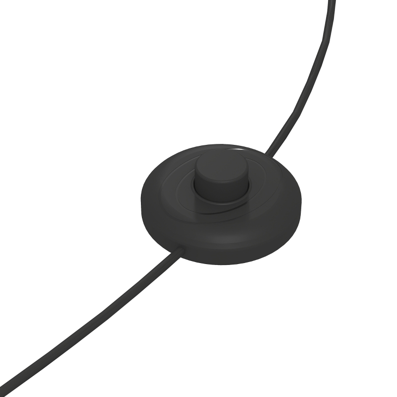 HOMCOM Vloerlamp met 3-laags rek, voetschakelaar, USB-poorten, MDF, wit