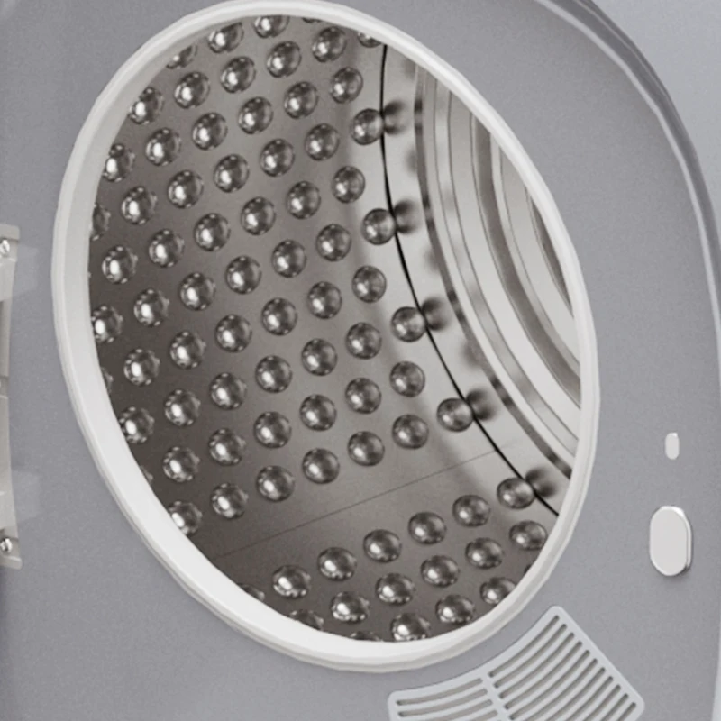 HOMCOM Afvoerdroger 4 kg met Slimme Modus, 800 W, Compacte Droger met RVS Trommel, Zilver