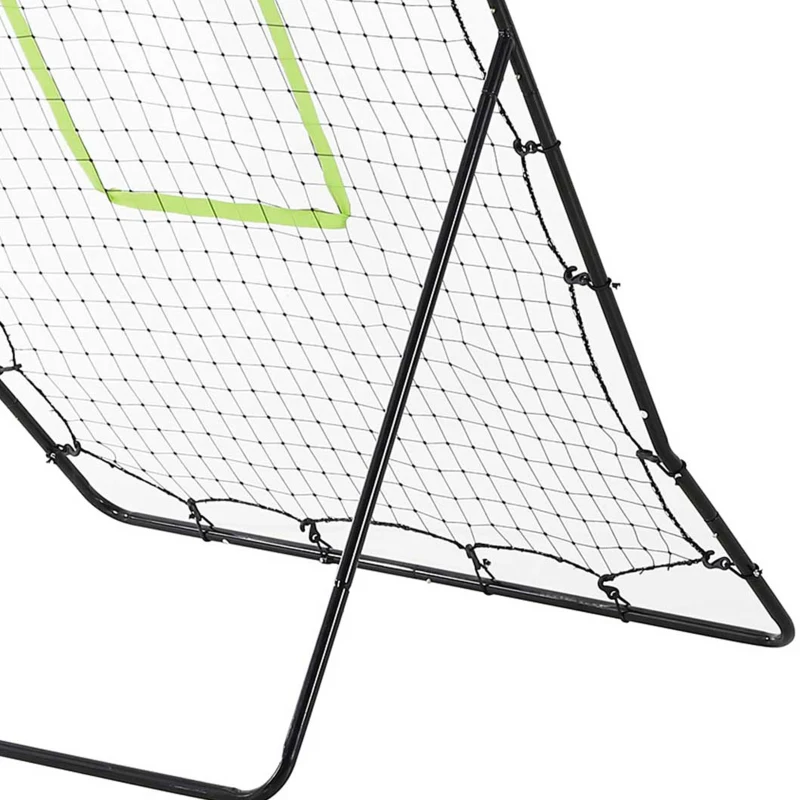 HOMCOM Baseball Terugspeelnet, Weerbestendig, Metalen Frame, Groene Trefferszone, 174H x 123B x 90D cm