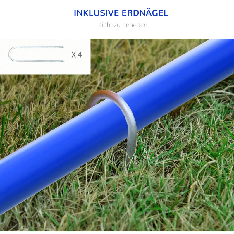 PawHut Agility-Set voor Honden, Beginnende Hondentraining, 4 Bogen met Draagtas, Blauw+Oranje, 88 x 64 x 95 cm