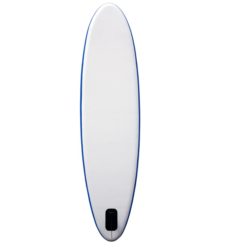 HOMCOM Opblaasbare surfplank surfplank stand up board met peddel antislip PVC wit