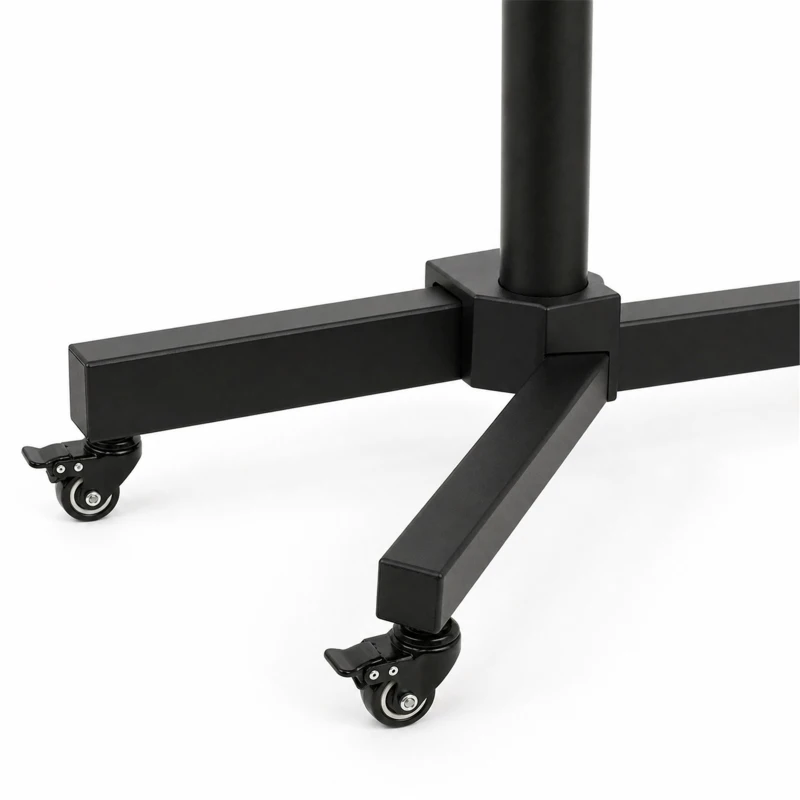 HOMCOM Mobile TV Stand on Wheels for 32-75 Inch Screens, Mobile TV Cart with Tilt, Height Adjustable, Black