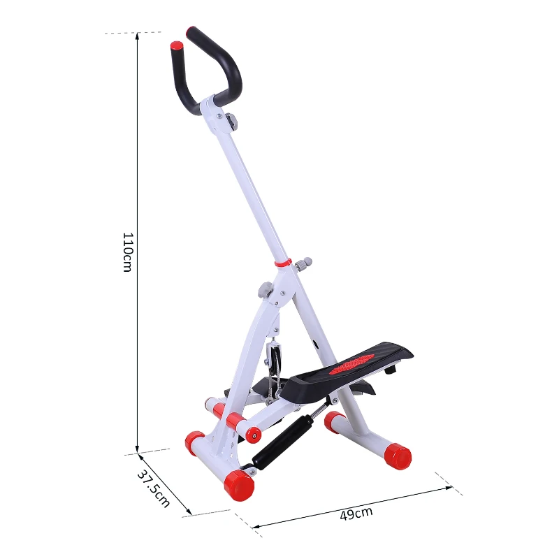 Stepper met handgrepen sidestepper hometrainer inklapbaar LCD-display staal