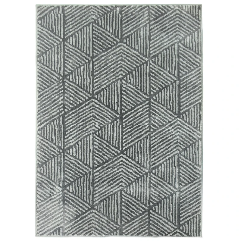 HOMCOM Tapijt Woonkamer Tapijt in Modern Stijl, wasbaar Vloertapijt 150 x 80 cm Donkergrijs