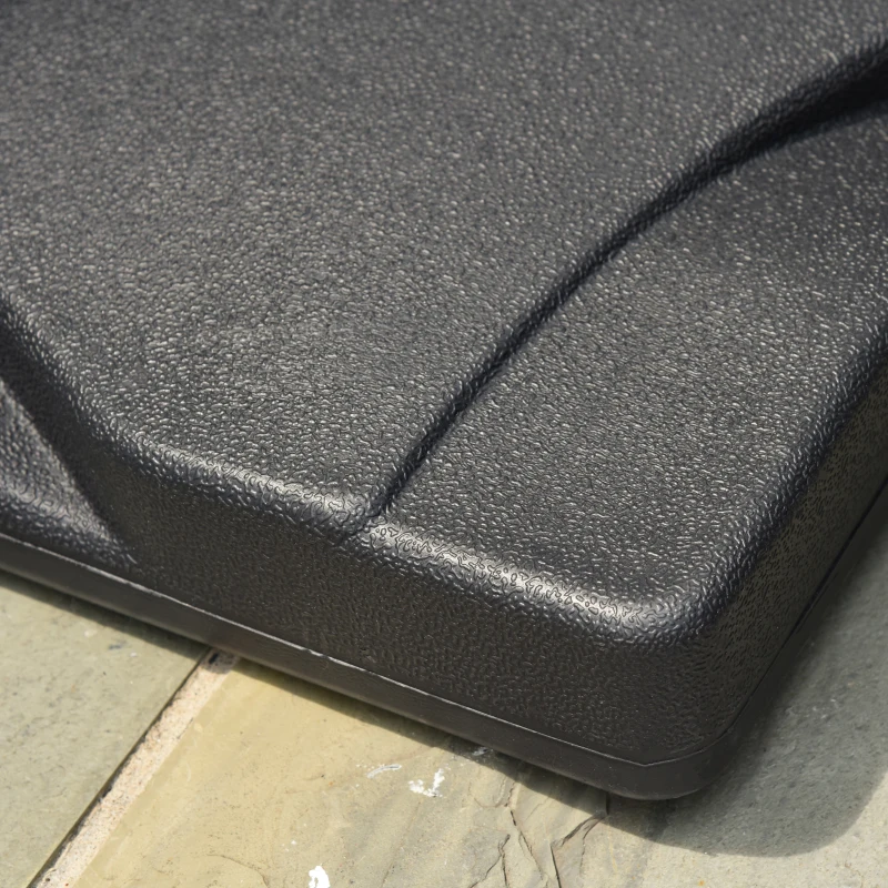 Outsunny Base para Sombrilla de 20 kg Apta para Postes de Parasol de Ø32mm Ø38mm o Ø48mm 41,5x41,5x33cm Negro