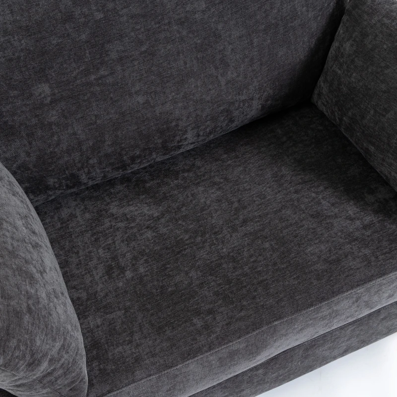 HOMCOM 2-in-1 slaapfauteuil met bedfunctie, slaapbank met 2 wasbare kussens en zijvakken voor woonkamer of slaapkamer