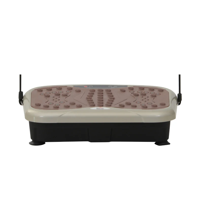 HOMCOM Vibration Plate Exercise Machine, Quiet Vibrating Plate for Weight Loss and Lymphatic Drainage with Resistance Bands, Remote Control, 99 Speed Levels