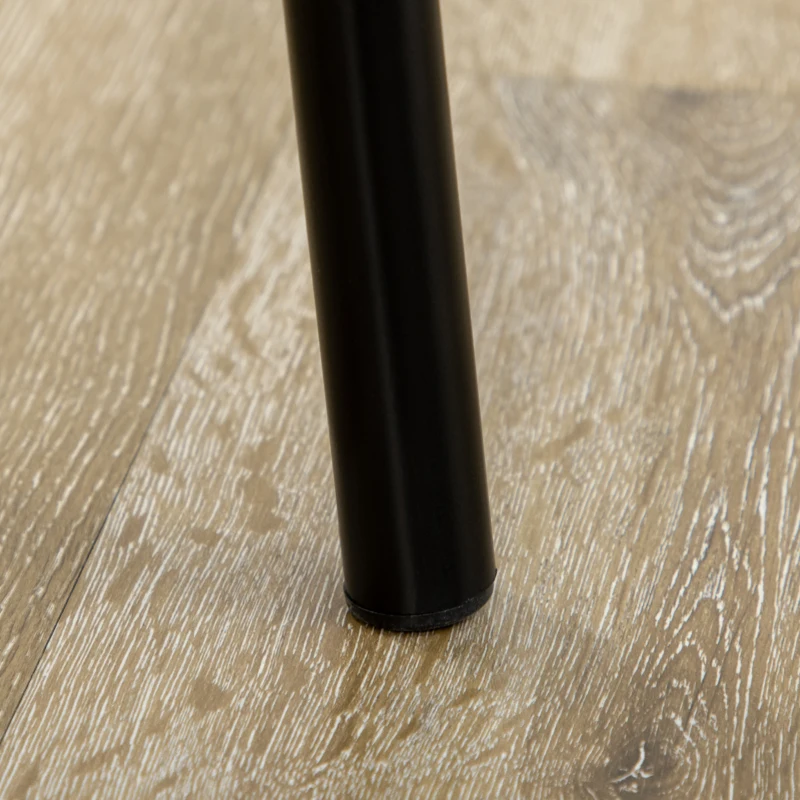 HOMCOM eetset, eettafel met 2 stoelen, keukentafel met opbergplank, zwart