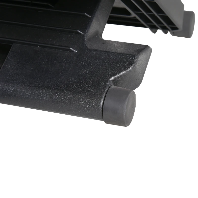 HOMCOM Voetensteun, voetenbank, voetsteun, in 3 hoogtes verstelbaar, HEUPEN, zwart, 45 x 34 x (10-16,5) cm voetensteun voetenbank voetsteun verstelbaar HEUPEN zwart | Aosom.de