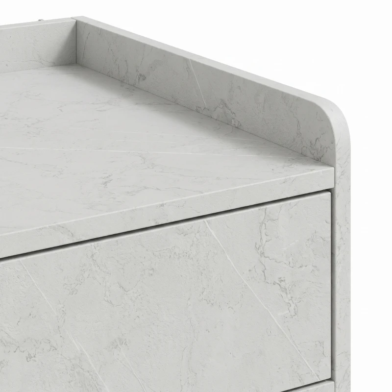 HOMCOM Mueble para Zapatos con 2 Puertas Cajón 5 Compartimentos y Estantes Ajustables Gris