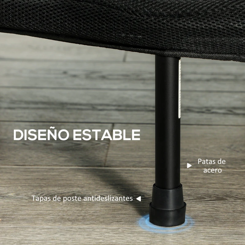 SPORTNOW Trampolín de Fitness Ø102 cm Cama Elástica Plegable con Marco de Acero Antideslizantes Carga 100 kg Rojo