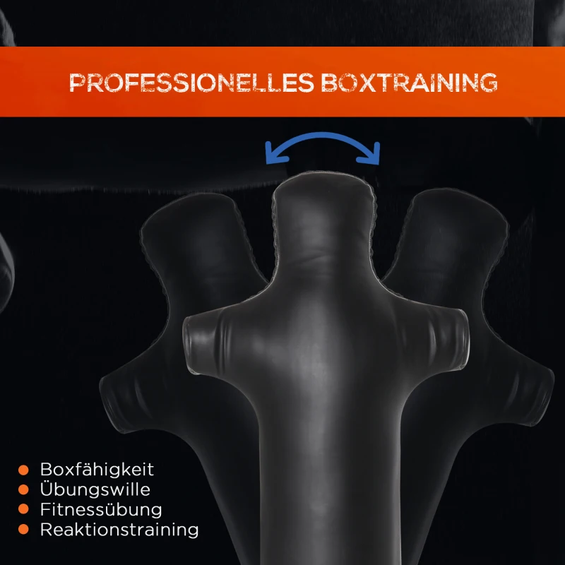 HOMCOM staande bokszak boksdummy bokstraining(m-5)
