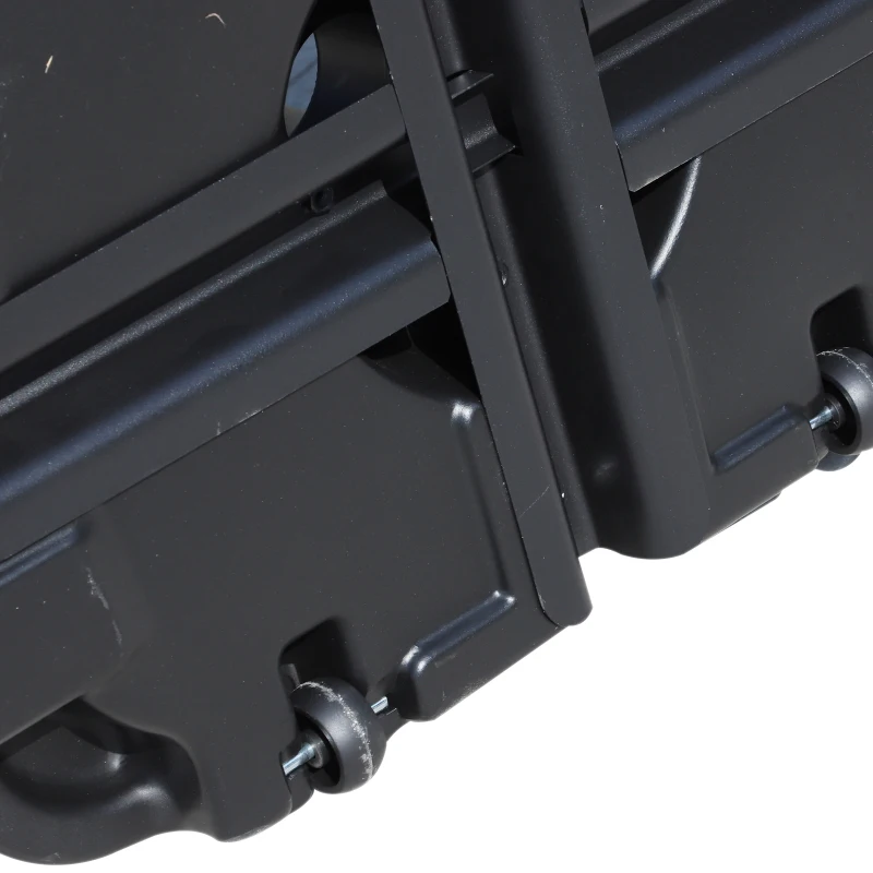 Outsunny Base per Ombrellone con 2 Ruote Riempibile con Acqua o Sabbia 50/60kg da Giardino HDPE 60x80x16cm