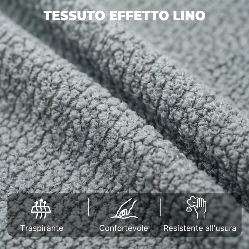 HOMCOM Poltrona Reclinabile Elettrica con Telecomando e Presa USB, Tessuto Effetto Lino, Verde