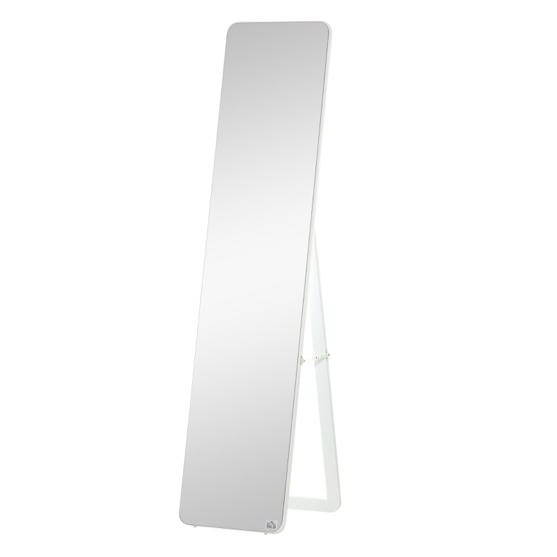 HOMCOM staande spiegel wit hout 37 cm x 43 cm x 156 cm(m-10)