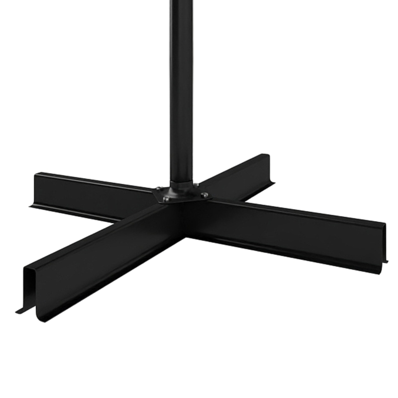 Outsunny 3m Overhanging Cantilever Parasol, with Cross Base - Black