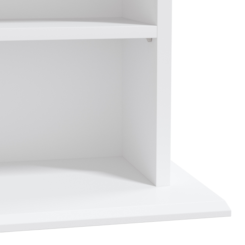 HOMCOM Smalle mediakast, 8 niveaus, 6 verstelbare legplanken, 8 vakken, voor 360 cd's, wit