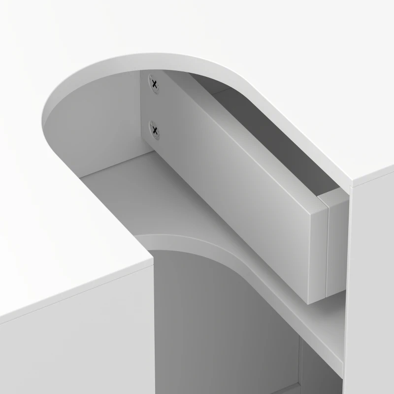 HOMCOM Moderne vrijstaande wastafelonderkast met soft-close scharnieren, lade en 2 deuren, wit