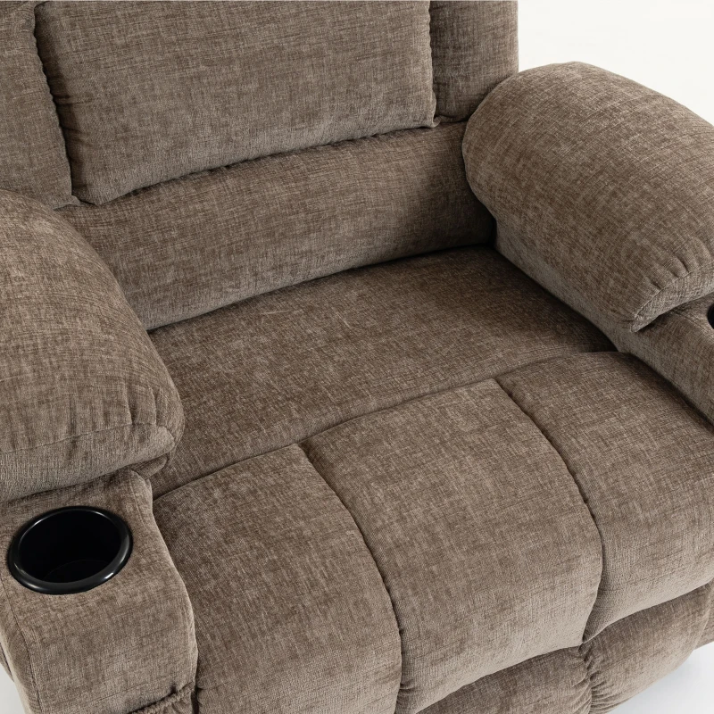 HOMCOM TV-fauteuil met sta-op-hulp, elektrische relaxfauteuil met massage en warmte, ligfunctie, USB-aansluitingen, bruin