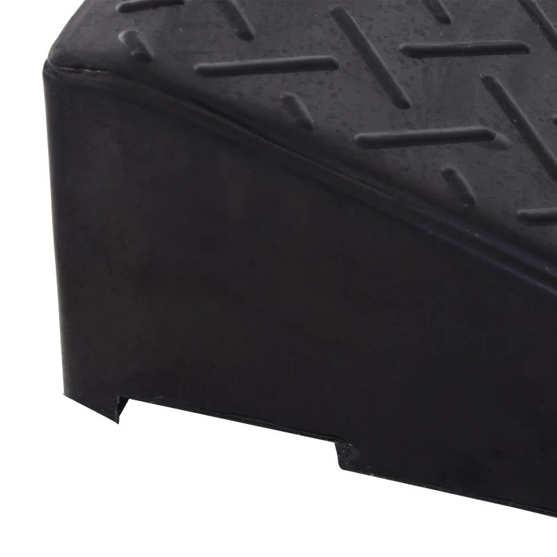 HOMCOM oprijplaat, oprijplaten, 2 stuks rubberen oprit, drempeloprijplaat, oprijhulp voor auto's, rubber 48 x 32 x 13 cm oprijplaat oprijplaten oprit rubber oprijplaat auto | Aosom.de