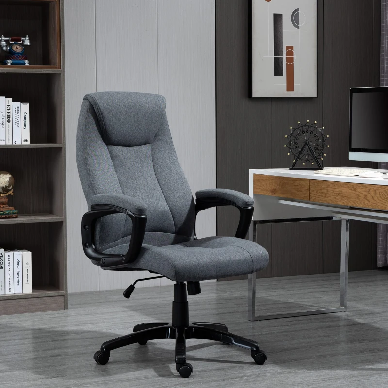 Vinsetto Bürostuhl massage, höhenverstellbarer Chefsessel, Gamingstuhl mit Massagefunktion, ergonomischer Drehstuhl, Massage Sessel, Grau, 70 x 66 x 109-117 cm