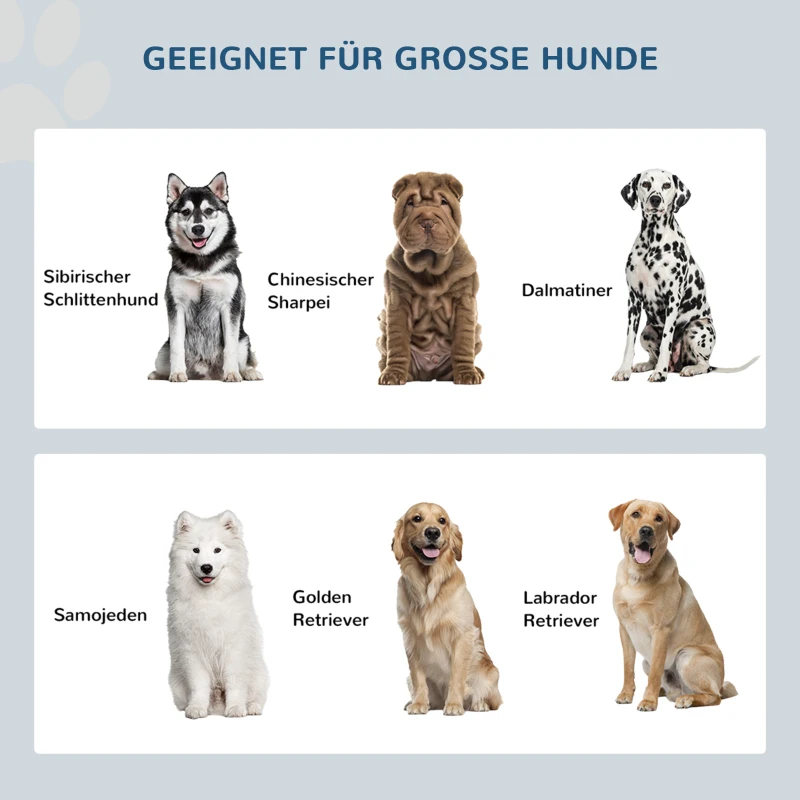 PawHut Verhoogd voerstation met 2 RVS kommen en 44 L opbergruimte, magnetische deuren, voor grote honden, zwart(m-7)