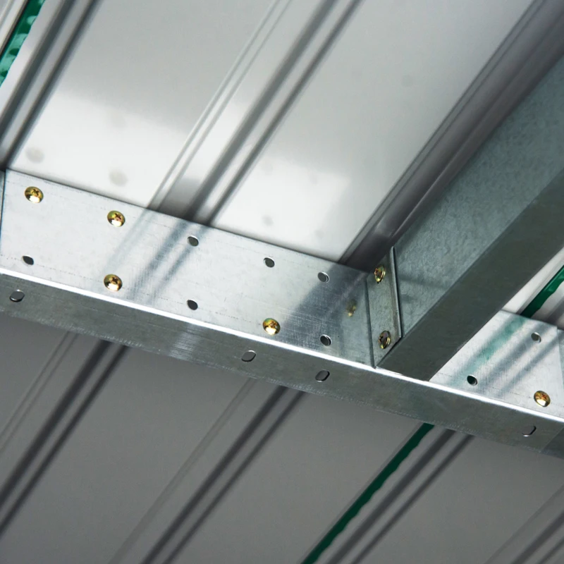 Outsunny Metalen gereedschapsschuur met fundering tuinhuisje gereedschapsschuur metalen tuinhuisje