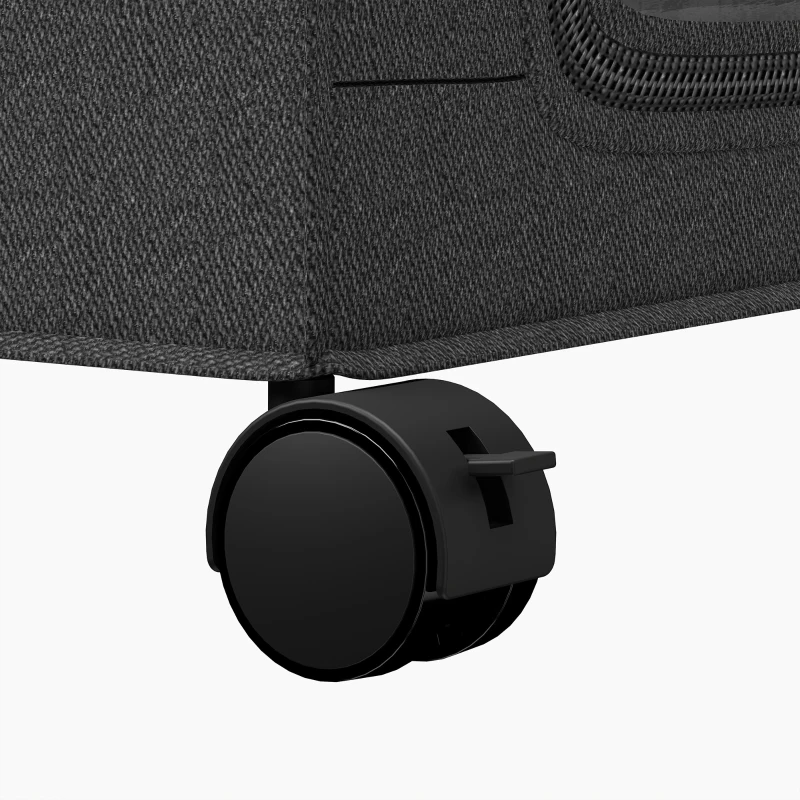 HOMCOM Caja de Almacenamiento Bajo Cama con Ruedas Pack de 2 40 L con Cremallera 78x44x16 cm Negro