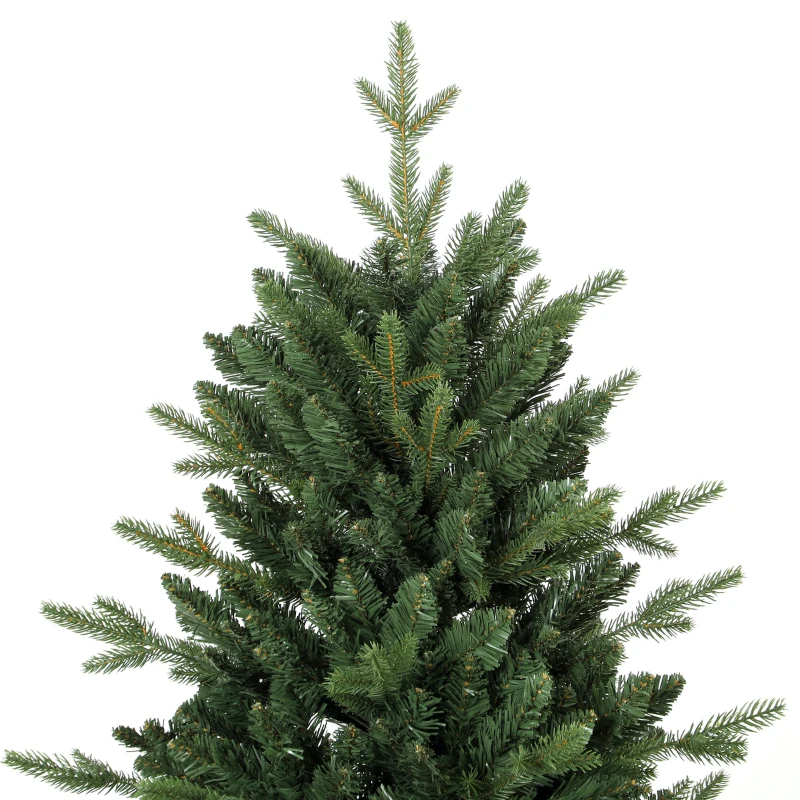 HOMCOM Realistische kunstkerstboom 180 cm met 1237 takpunten en metalen standaard, groen