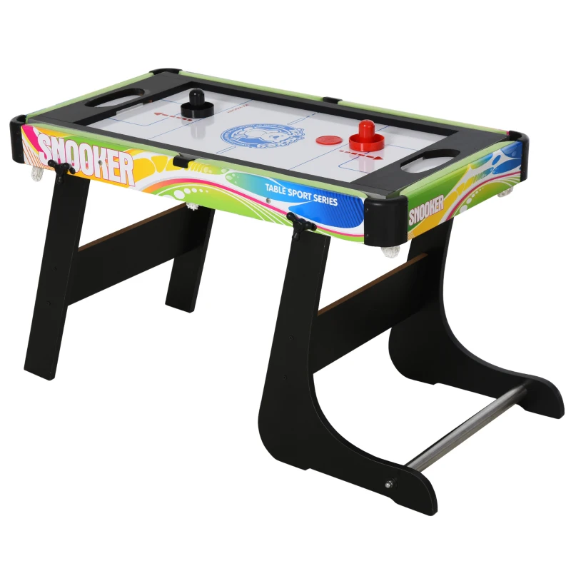 HOMCOM Tischspiel 4 in1 Tischbillard, Tischfußball, Tischtennis, Hockey, Kickertisch, Multigame für Erwachsener