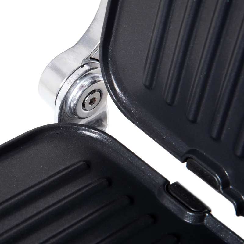 HOMCOM Health Grill & Panini Press, 2100W Electric Non-stick Grill with 180° Flat Open, Drip Tray, Removable Plate, Floating Hinges and 8 Automatic Settings
