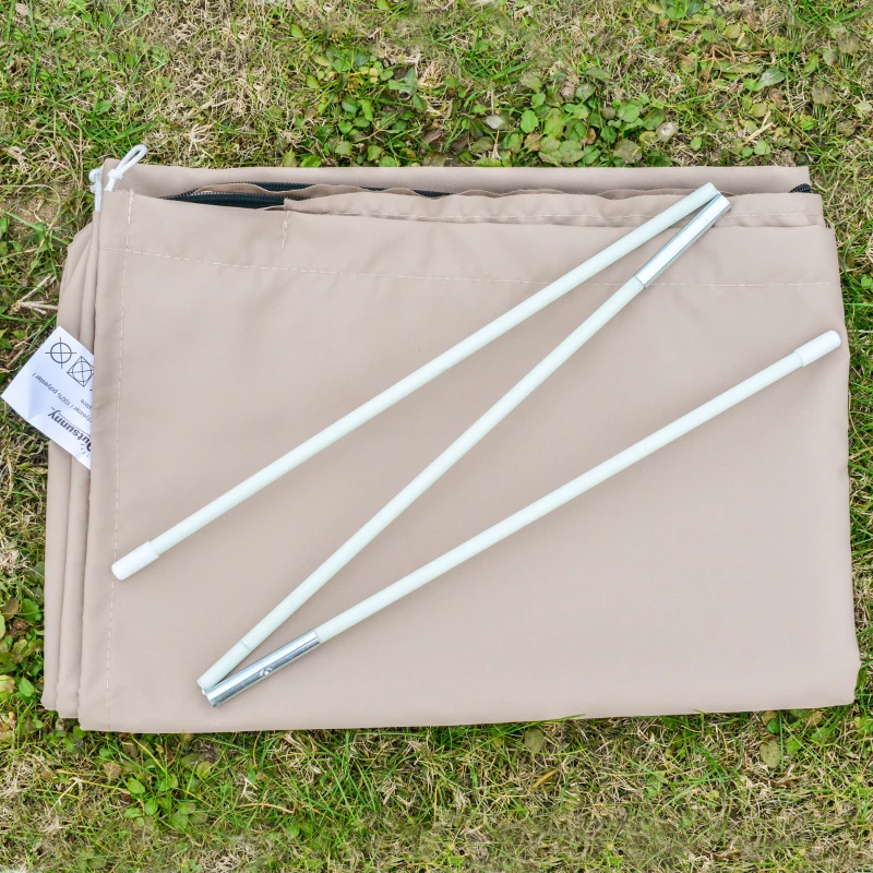 Outsunny Beschermhoes voor zonnescherm weerbestendig winddicht Ø57 x 160 cm khaki