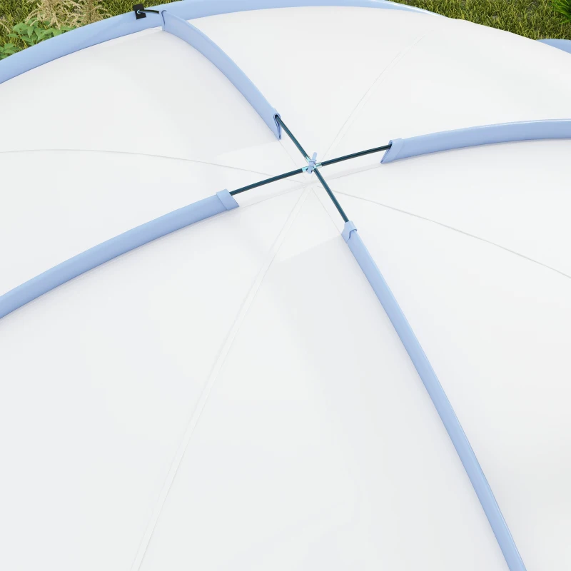 Outsunny Event Shelter 3,5 x 3,5m Paviljoen met Haak Deur Waterafstotend Winterbestendige Tuinpaviljoen Blauw