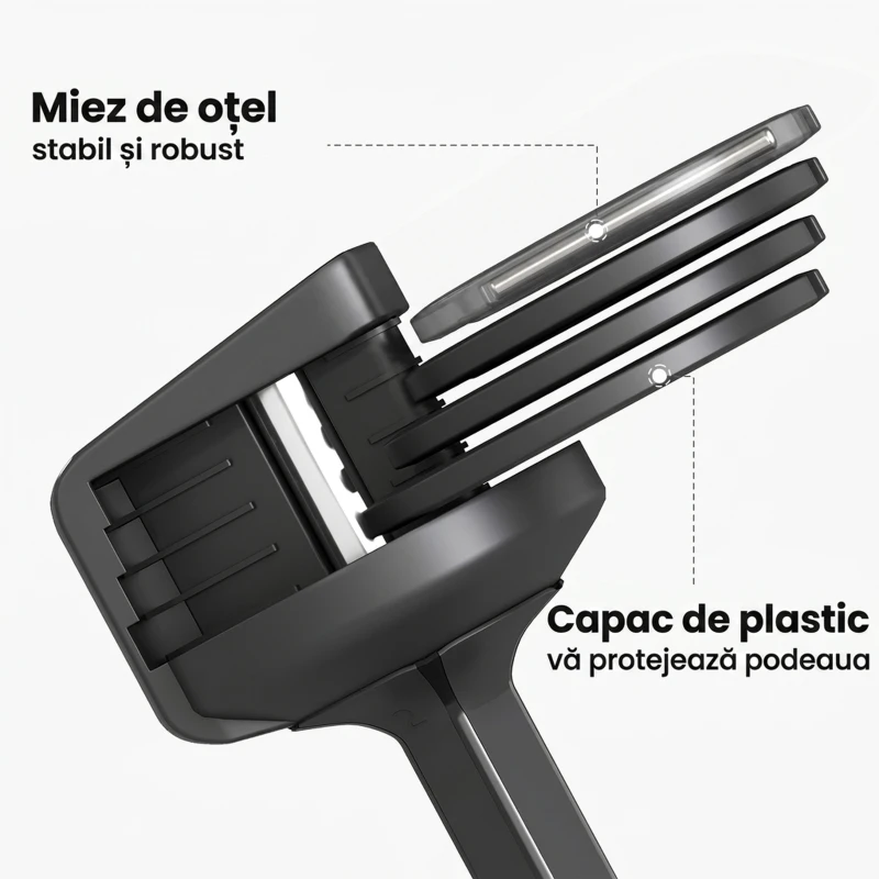 SPORTNOW Set Gantere Reglabile 5 în 1 cu Sistem de Eliberare Rapidă 11 kg Negru