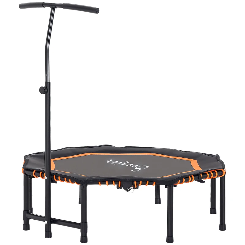 HOMCOM Fitness trampoline voor kinderen en volwassenen tuintrampoline oranje + zwart