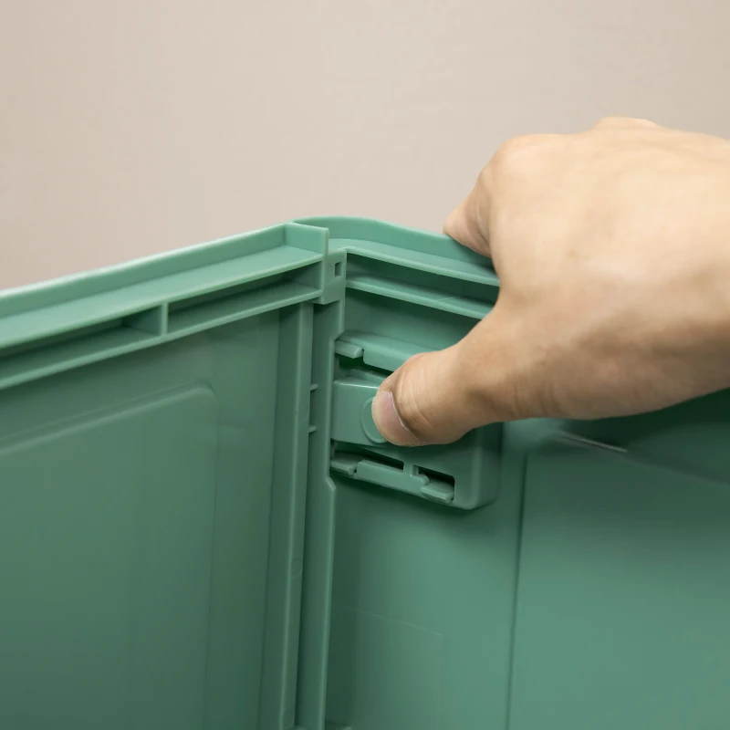 PawHut Lettiera per Gatti Chiusa con Paletta, Vassoio Estraibile e 2 Porte, 47.5x35.5x36.7cm, Verde